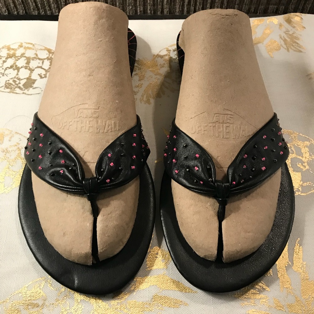 Anchor Blue-Black sandals New with no tags sz 9